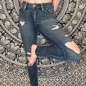 American Eagle High Waisted Jeggings Skinny Jeans Size 4